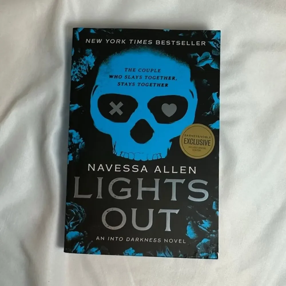 Lights Out Navessa Allen B&N Exclusive Sprayed Edges Paperback Dark Romance